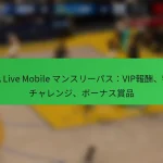 NBA Live Mobile マンスリーパス：VIP報酬、特別チャレンジ、ボーナス賞品